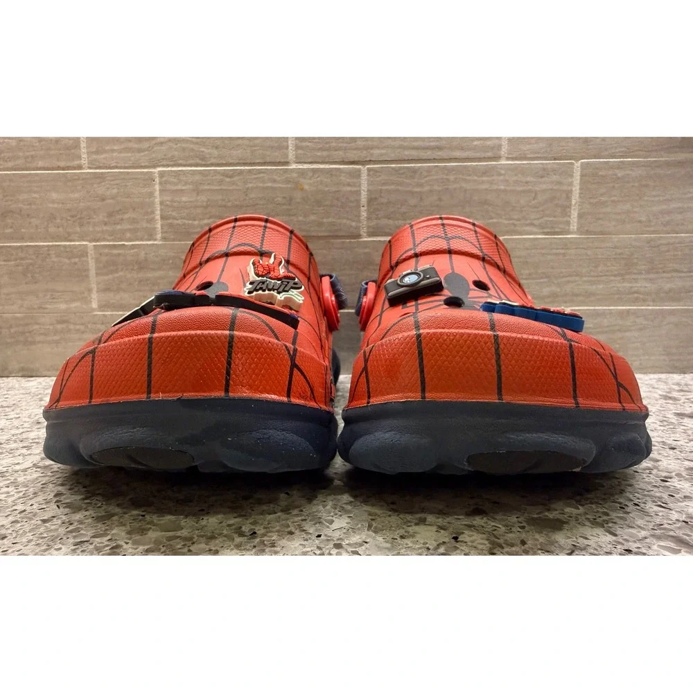 Crocs Big Kids Marvel Spider-Man All-Terrain Clogs w/Jibbitz Charms Size J4